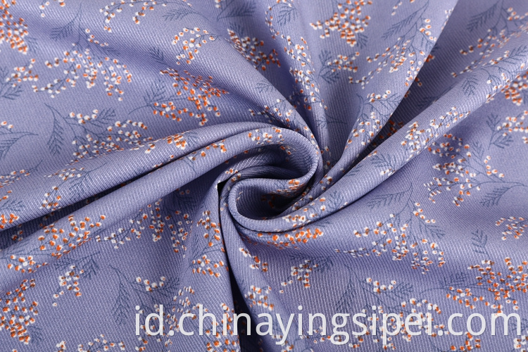 Hot Sale Twill Woven Rayon Woven Wov Viscose Printed Fabric untuk Gaun